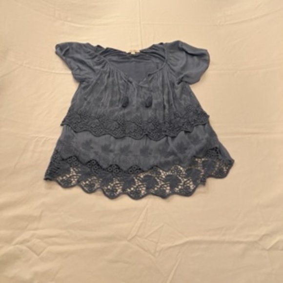 Belle France Tops - Belle France Women's Top Shirt Small Blue